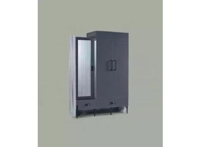 Armario Gris Vestuario Armarios Dormitorio Madera Muebles Mobiliario 134cm