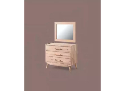 Cómoda marrón en la habitación marrón de madera con cajones.