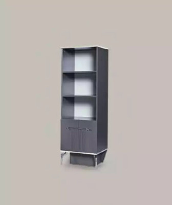 Mueble de estantería de libros de color marrón con armarios multifuncionales 170x55x48.