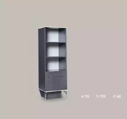 Mueble de estantería de libros de color marrón con armarios multifuncionales 170x55x48.