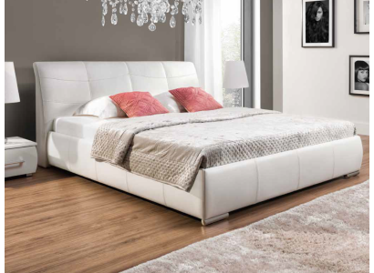 Cama tapizada camas cama acolchado cuero textil diseñador hotel doble lujo