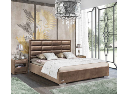 Cama de diseñador Dormitorio Camas Textil Cuero Hotel Lujo Terciopelo Tapizados