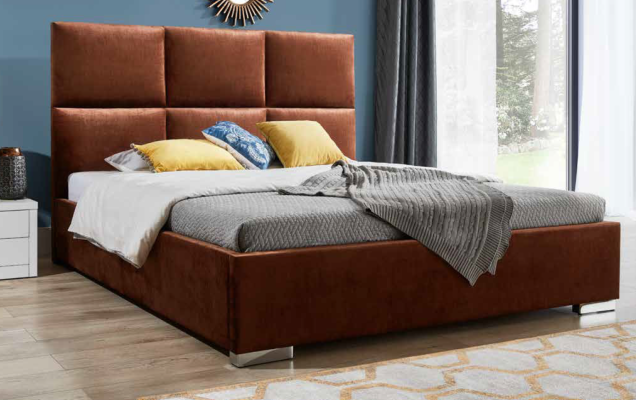 Diseño camas de lujo de terciopelo aterciopelado acolchado cama de hotel doble nuevo XXL