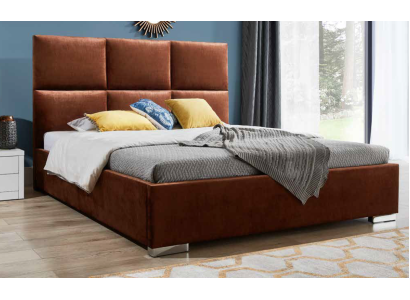 Diseño camas de lujo de terciopelo aterciopelado acolchado cama de hotel doble nuevo XXL