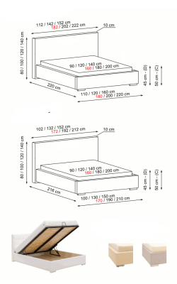 Diseñador cama doble acolchada cama cama dormitorio cama matrimonial cama de cuero nueva 2700