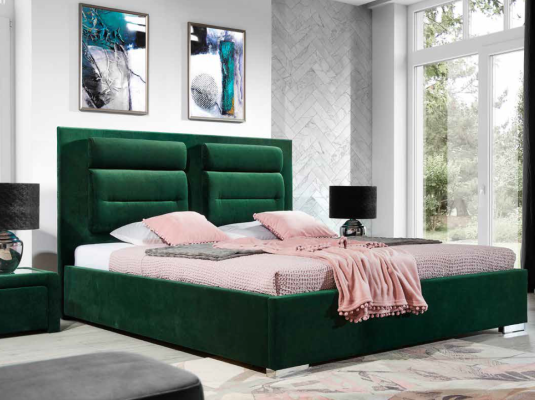 Cama de diseñador dormitorio camas textil cuero hotel lujo acolchado terciopelo