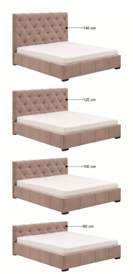 Diseñador cama doble acolchada cama cama dormitorio cama matrimonial cama de cuero nueva 2700