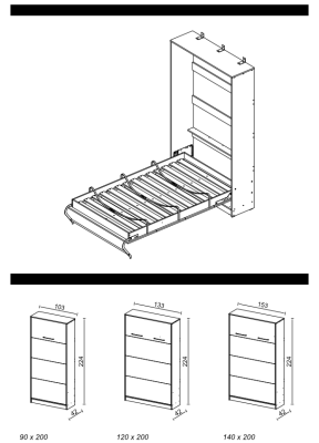 Cama plegable armario cama cómoda cajón abatible producto nuevo