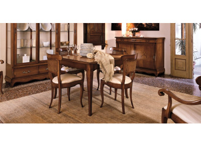 Sillas de diseñador Lehn 4x de madera Conjunto de sillas barrocas Clásico tapizado de asiento