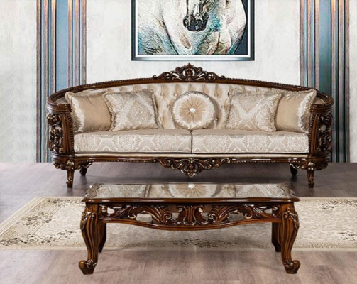 Sofá de tres plazas 3 asientos Muebles clásicos Sofás de tela Estilo barroco rococó Lujo Nuevo