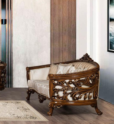 Sofá de tres plazas 3 asientos Muebles clásicos Sofás de tela Estilo barroco rococó Lujo Nuevo