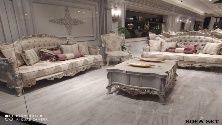 Conjunto de Sofá Barroco Rococó Muebles Sala de Estar Juego de Asientos Acolchado 4 piezas. Nuevo.