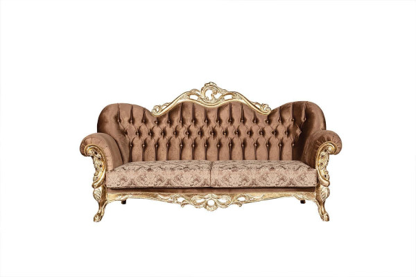 Sofá de terciopelo dorado Chesterfield, juego de sofás, muebles de sofá de madera de 5 piezas.
