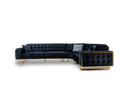 Sofá esquinero exclusivo moderno en forma de L, estilo de diseño, muebles de salón, conjunto de esquinero.