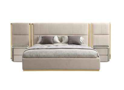 Lujo diseño camas dormitorio cama palacio hotel cama doble nuevo.