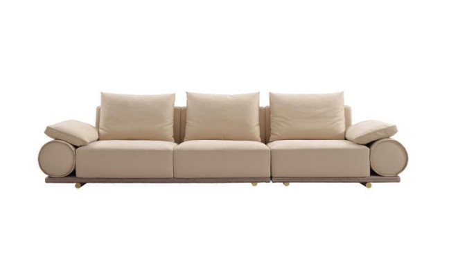 Sofás de tapicería modernos de tres plazas para la sala de estar. Sofá de lujo muebles tapizados.