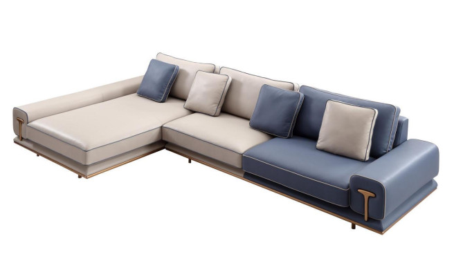 Sofá esquinero en forma de L, sofá modular grande, sofá tapizado de tela nuevo para sala de estar.