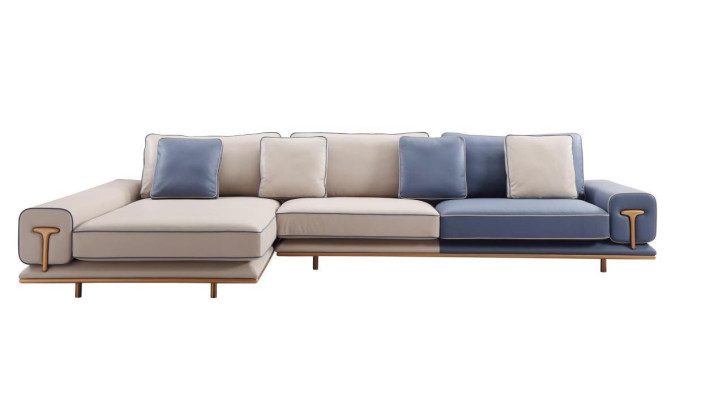 Sofá esquinero en forma de L, sofá modular grande, sofá tapizado de tela nuevo para sala de estar.