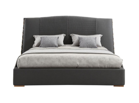 Cama de lujo Marco de cama de madera gris Doble cama Doble marco de cama.