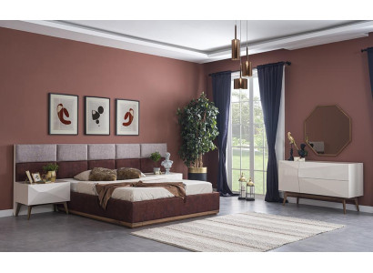 Muebles modernos para dormitorio completo Diseño cama 2x mesitas de noche