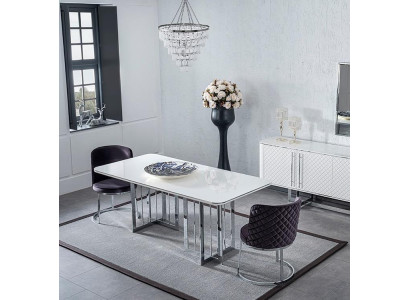 Muebles de comedor modernos de lujo, diseñados con un nuevo diseño de mesa.