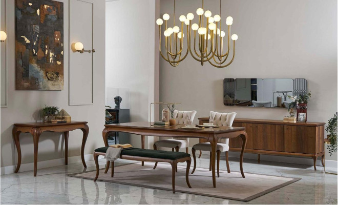 Grupo de comedor conjunto de muebles de comedor rincón de comer 8 piezas marrón de madera Mesa