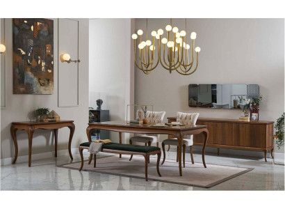 Grupo de comedor conjunto de muebles de comedor rincón de comer 8 piezas marrón de madera Mesa