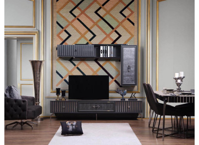 Mueble de salón de lujo, aparador de salón, estantería RTV, paredes de armario.