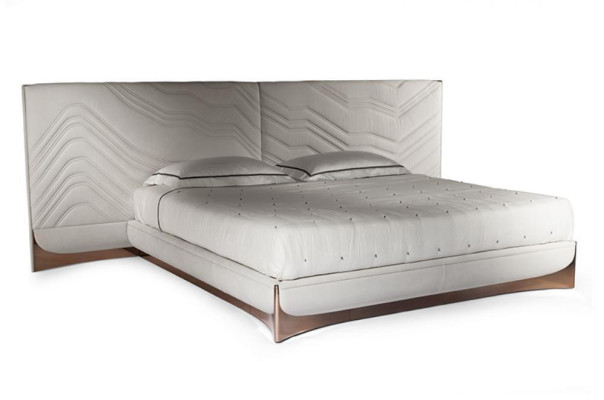 Elegante cama doble lujosa cama de dormitorio elegante cama.