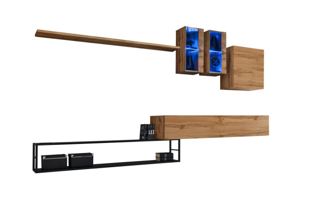Mueble de salón marrón Aparador de diseñador Soporte de TV Mobiliario Lujo Completo Nuevo
