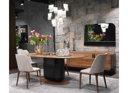 Salón Comedor Juego Completo Mesa de Comedor Sillas Conjunto de Comedor Grupo de Comedor Mesa de Madera 5 Piezas