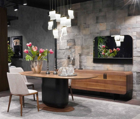 Salón Comedor Juego Completo Mesa de Comedor Sillas Conjunto de Comedor Grupo de Comedor Mesa de Madera 5 Piezas