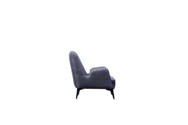 Diseñador Gris Sillón de lujo de 1 plaza Sillón tapizado de tela
