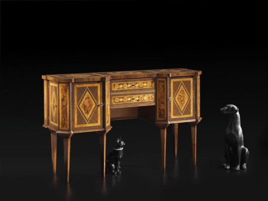 Mesa de consola cómoda de nueva madera italiana para tocadores.