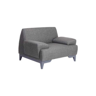 Sillón gris de diseñador moderno para la sala de estar, de un solo asiento, sillón de relax acolchado.