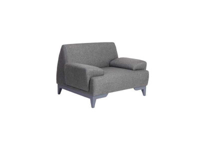 Sillón gris de diseñador moderno para la sala de estar, de un solo asiento, sillón de relax acolchado.