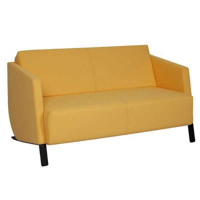 Amarillo de 2 plazas Moderno Salón Tapizado Textil Sofá de lujo Nuevo