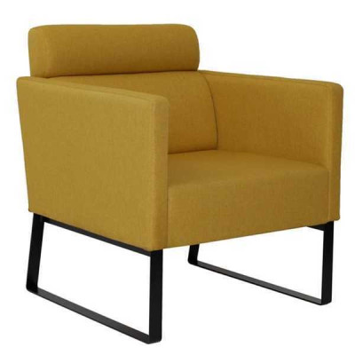 Sillón de salón marrón, sillón reclinable de tela Lounge de lujo de una plaza.