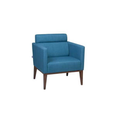 Sillón reclinable azul para sala de estar de una plaza, sofá tapizado de lujo con asiento para club.