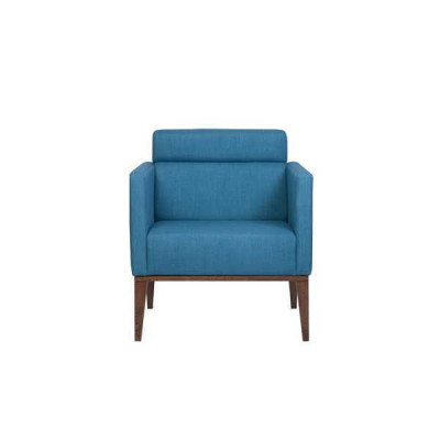 Sillón reclinable azul para sala de estar de una plaza, sofá tapizado de lujo con asiento para club.