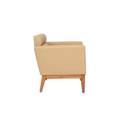 Sillón Club beige Relax individual Sillón de diseñador para salón de un asiento