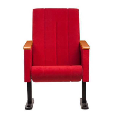 Diseñador Silla de lujo roja 1 plaza Sillón moderno Tela Muebles de madera