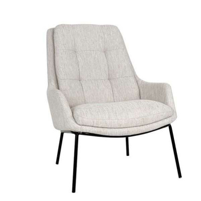 Diseñador Sillón tapizado gris Sillón de lujo de tela de una plaza