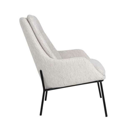 Diseñador Sillón tapizado gris Sillón de lujo de tela de una plaza