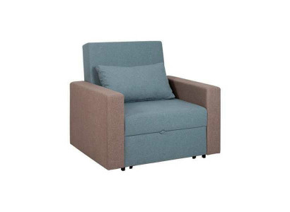 Sillón azul con función de cama para la sala de estar, individual, de lujo, para relajarse.