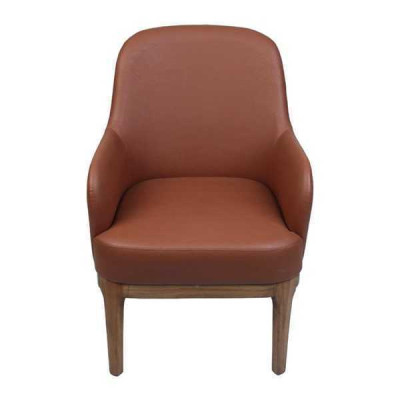 Silla de salón marrón de diseñador, individual de lujo, butaca.