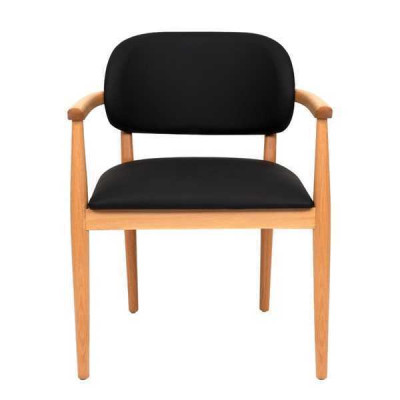 Silla de salón negro diseño silla de comedor de lujo individual muebles de madera