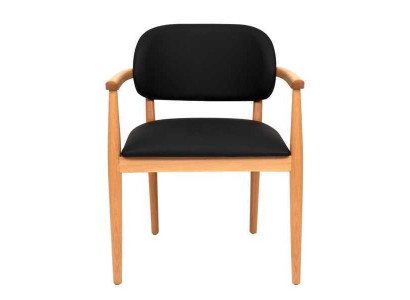 Silla de salón negro diseño silla de comedor de lujo individual muebles de madera