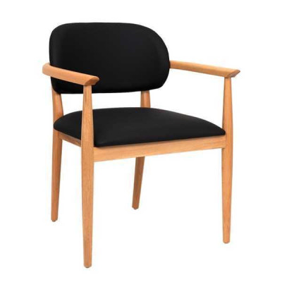 Silla de salón negro diseño silla de comedor de lujo individual muebles de madera