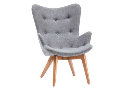 Silla de comedor gris de diseñador con asiento de madera para una sola persona - sillas de lujo para la sala de estar